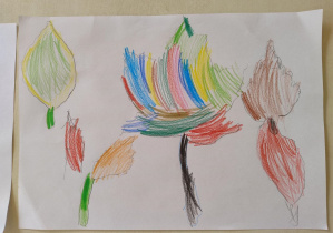 praca przedstawiająca jesienne liście