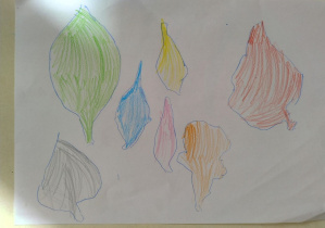 praca rysunkowa przedstawiająca liście